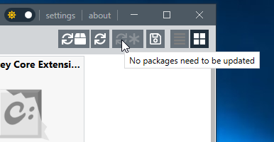 Show where the update all button is located within the User Interface